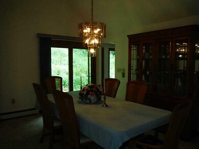 Dining Room. Sliding glass door in dining room ope