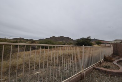 View fence backing to desert
