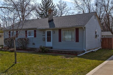 Three bedroom ranch with a large front porch.
