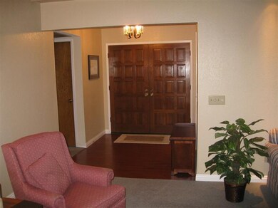 Entryway with double doors