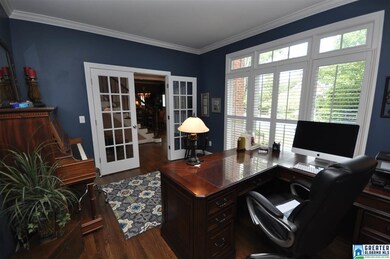 This office has beautiful French Doors, and enough