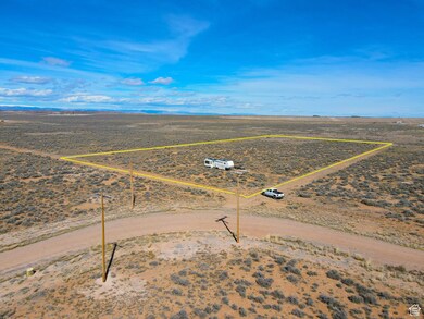 Overview of rural landscape with property boundaries highlighted