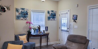 Interior space with hardwood / wood-style floors