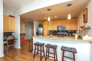 Kitchen and desk/computer station.