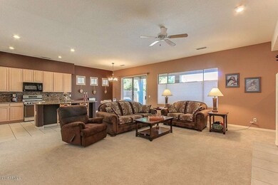 Family room to kitchen view