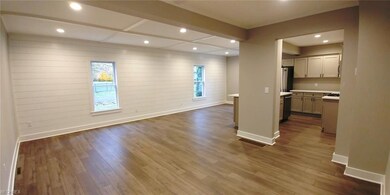 Open floor plan with LR / DR and Kitchen open to e