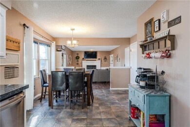 Eat-in Kitchen with great view of parklike backyar