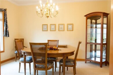 A view of the dining room from the foyer.