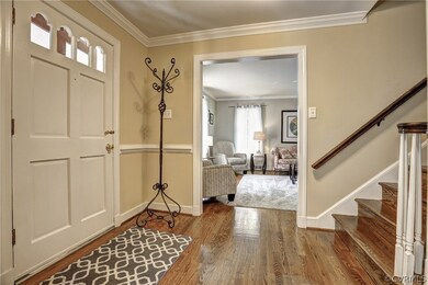 Foyer with coat closet.