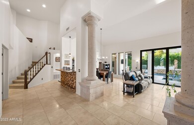 Entry into formal living & dining