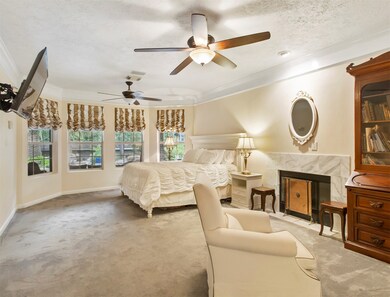The primary bedroom is conveniently located on the