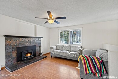 Living Area w/Wood Stove