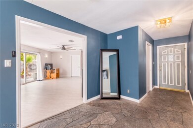 Front door and entry hall.