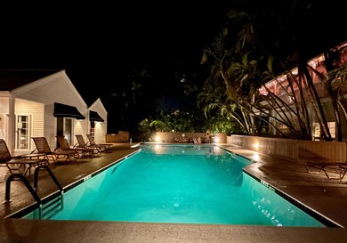 View of the Pool at Night