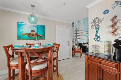 Separate dining area conveniently located between
