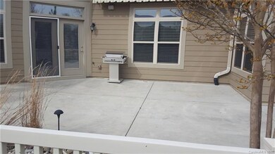 Patio with gas grill connected to gas line