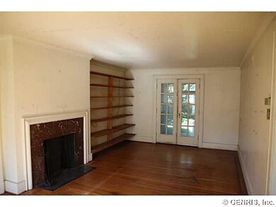Living Room wood burning fireplace