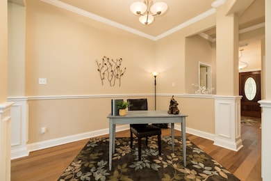 The dining area, set up here as an office has mult