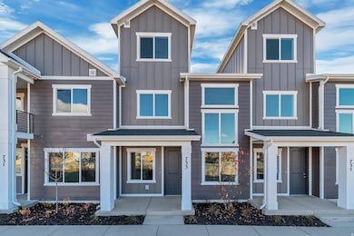 Contemporary house featuring board and batten siding