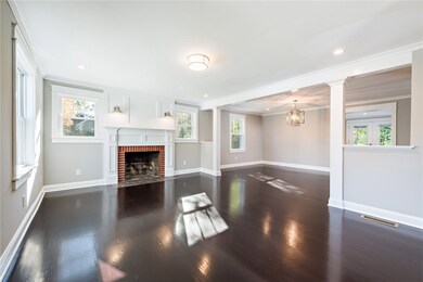 Living room with fireplace