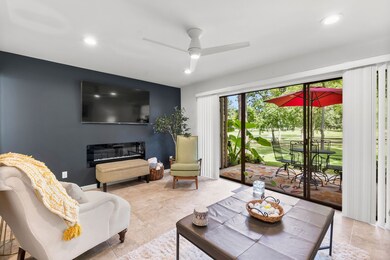 The large sliding door open the home up to the fai