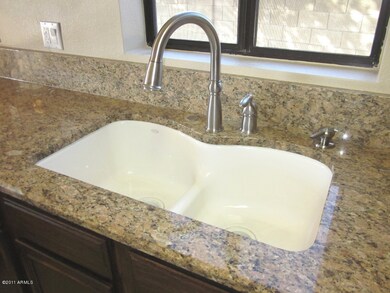 Granite, sink, and faucet