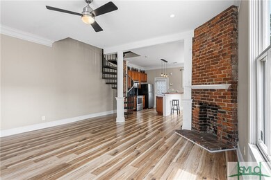 Exposed brick fireplaces that add historic charm