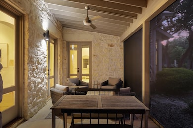 View of patio / terrace featuring french doors an