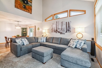 Living room -spacious for gathering, entertaining or relaxing