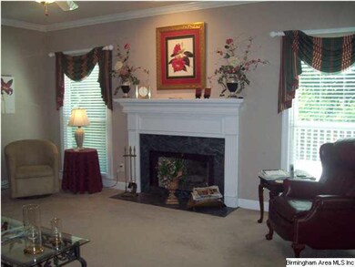 Spacious Family Room features beautiful marble fir