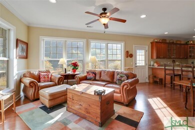 Seating area with lagoon view and Kitchen