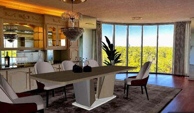 Virtually staged Living/Dining Room