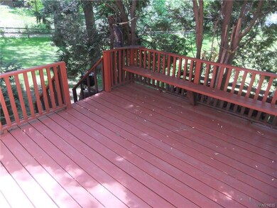 Elevated deck off Family Room