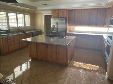 Kitchen with appliances with stainless steel finis