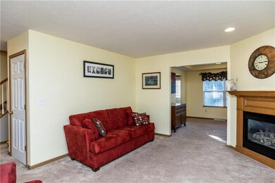 Living room is open to dining room