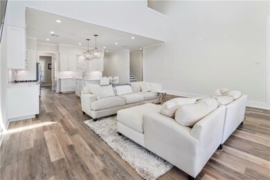 The kitchen and living are light and airy.  Notice