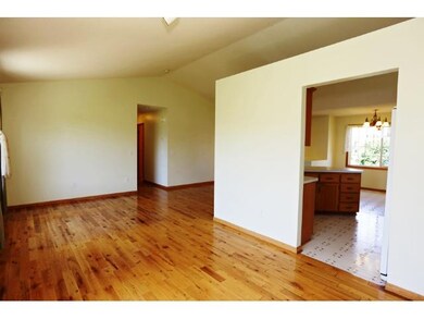 Kitchen just off of dining area.
