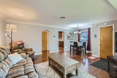Living room is open to the dining area.