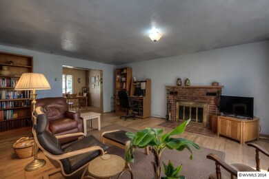 Wood burning fireplace with brick surround. Just p