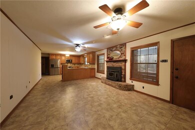 Interior layout of Den and Kitchen.