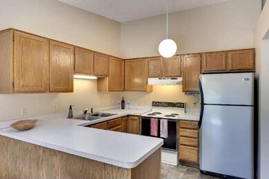 The spacious kitchen offers plenty of cabinet and 
