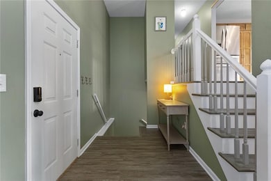 Entry way is open and inviting unlike some split-level entry floorplans. 