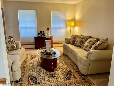 View of carpeted living room