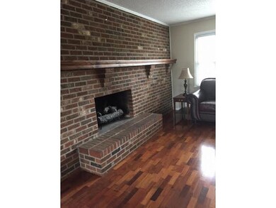 Family Room with exotic floor