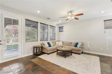 Family room located just off the kitchen.