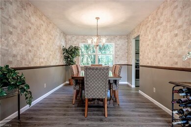 Formal dining area right off the kitchen.
