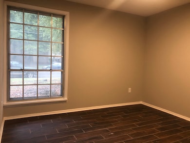 Unfurnished room featuring dark wood-style floors 