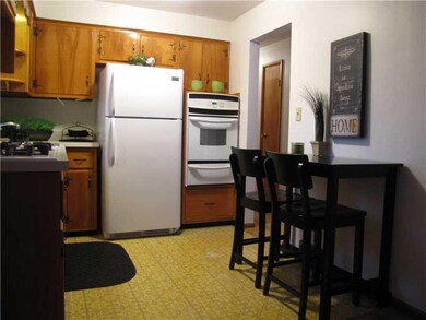 Kitchen. Freshly painted and wood cabinets is exce