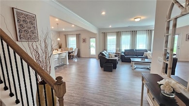 Open floor plan! LVP and crown molding on main level!