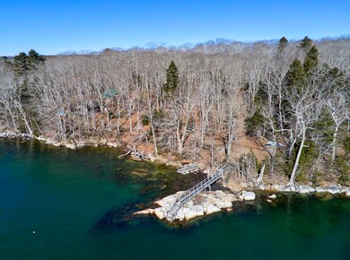 Log Home and pier